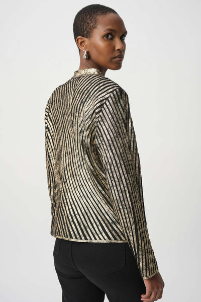 Joseph Ribkoff 264908 Metallic Soutache Fitted Jacket