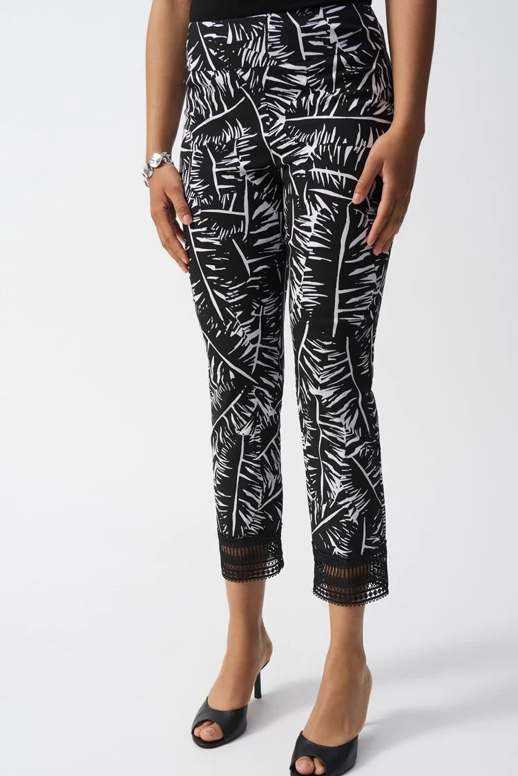 JOSEPH RIBKOFF 251218 Millennium Tropical Print Pull-On Pants