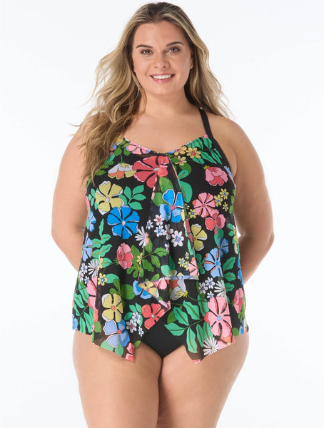 BEACH HOUSE PLUS HW2F355 KERRY MESH TANKINI