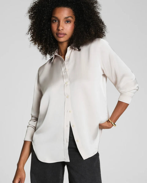 SPANX 21680R Silky Smooth Button Down BIRCH
