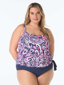 BEACH HOUSE HW8E372 PLUS SARAH BLOUSON TANKINI TOP