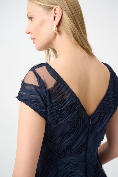 Joseph Ribkoff 264720 Embroideered Swirl Fit & Flare Dress
