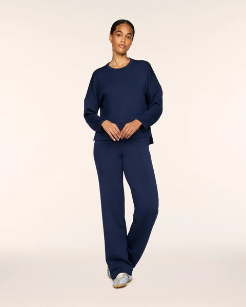 SPANX 22389R AirEssentials CREWNECK LONG SLEEVE TOP NAVY