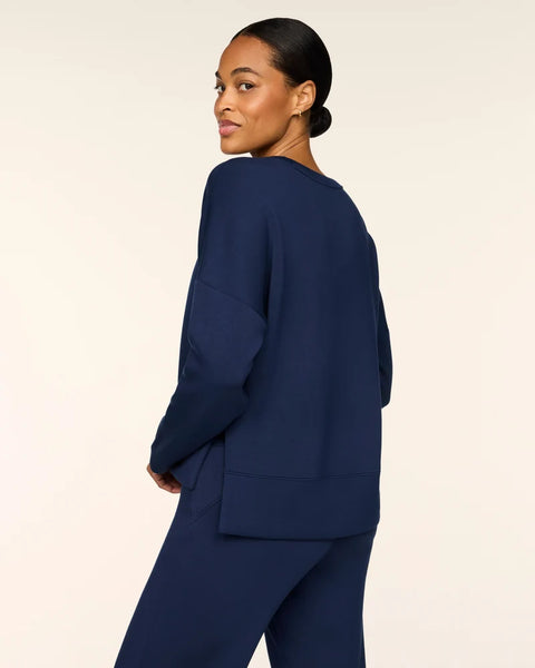 SPANX 22389R AirEssentials CREWNECK LONG SLEEVE TOP NAVY