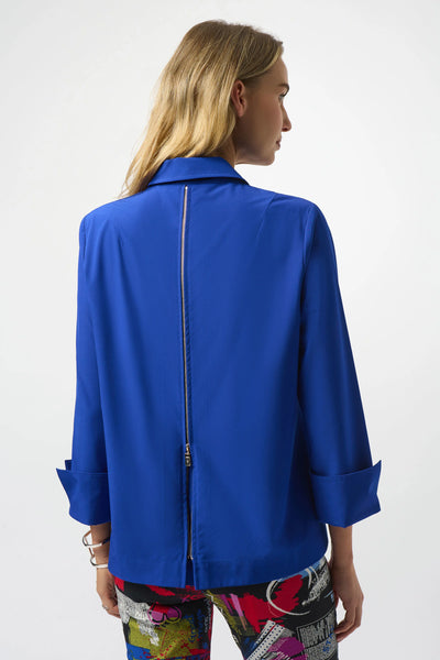Joseph Ribkoff 253923 Stretch Poplin Button-Front Boxy Blouse 2 colours