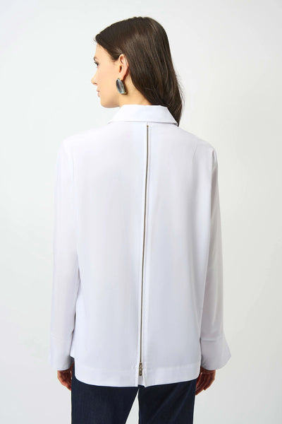 Joseph Ribkoff 253923 Stretch Poplin Button-Front Boxy Blouse 2 colours
