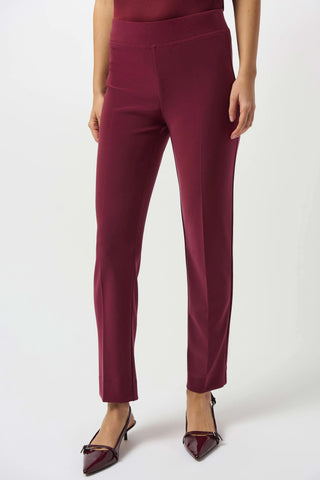 JOSEPH RIBKOFF 143105 CLASSIC STRAIGHT PANT- MERLOT