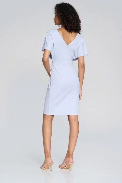 Joseph Ribkoff 241761 Scuba Crepe Wrap Dress with Pearl Detail in 2 colours