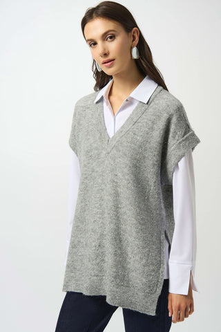 JOSEPH RIBKOFF 253957 SWEATER KNIT SLEEVELESS TUNIC
