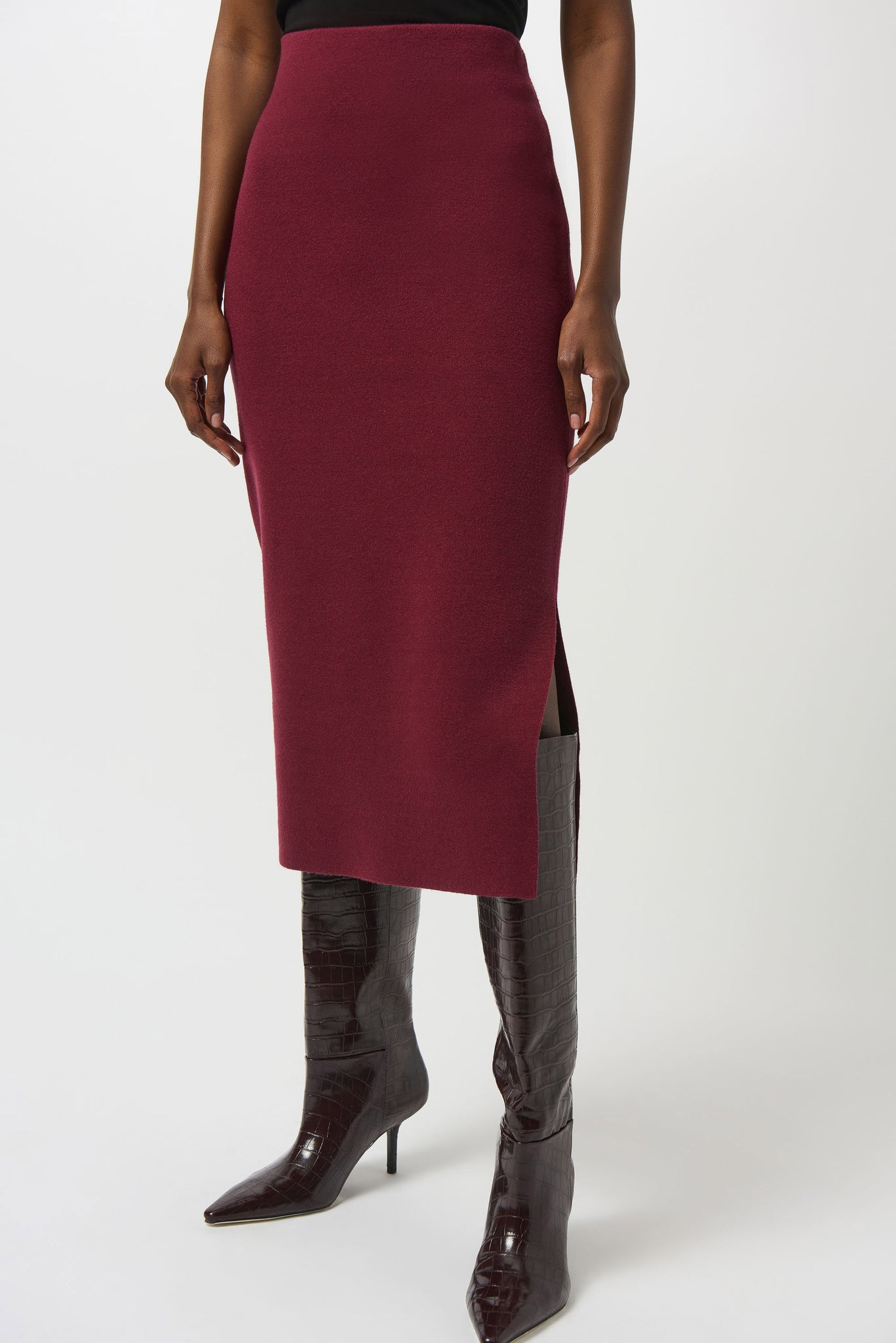 JOSEPH RIBKOFF 253967 SWEATER KNIT MIDI SKIRT