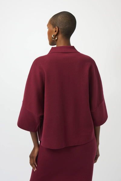 JOSEPH RIBKOFF 253962 SWEATER KNIT PULLOVER WITH POLO COLLAR 2 COLOURS