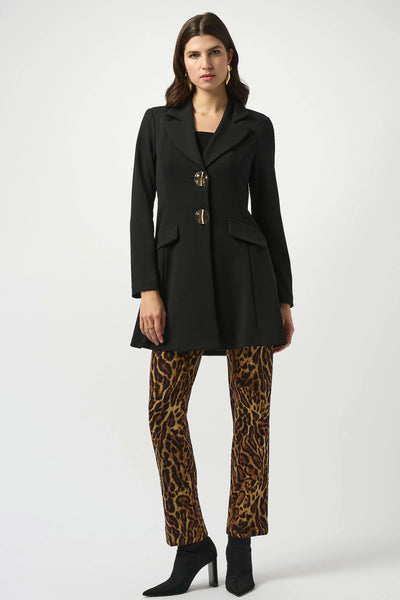 JOSEPH RIBKOFF 253068 SCUBA CREPE FIT AND FLARE COAT