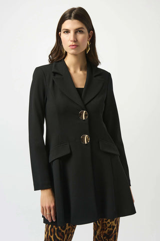 JOSEPH RIBKOFF 253068 SCUBA CREPE FIT AND FLARE COAT