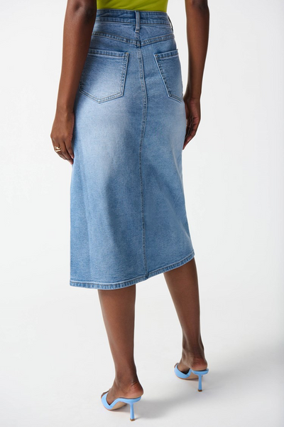 Joseph Ribkoff 242919 Denim A-Line Skirt