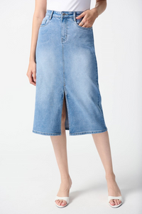 Joseph Ribkoff 242919 Denim A-Line Skirt