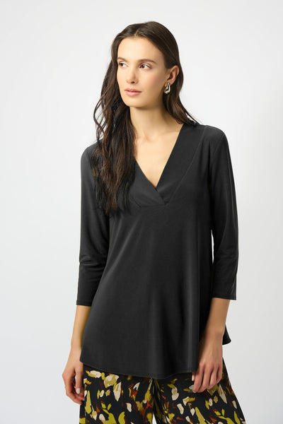 JOSEPH RIBKOFF 253112 SILKY KNIT FLARED TOP 2 COLOURS