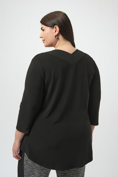 JOSEPH RIBKOFF 253112 SILKY KNIT FLARED TOP 2 COLOURS