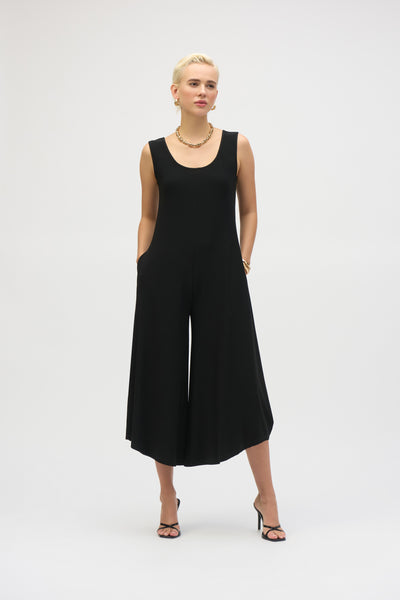 JOSEPH RIBKOFF 252056  Silky Knit Wide-Leg Sleeveless Jumpsuit