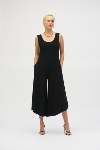 JOSEPH RIBKOFF 252056  Silky Knit Wide-Leg Sleeveless Jumpsuit
