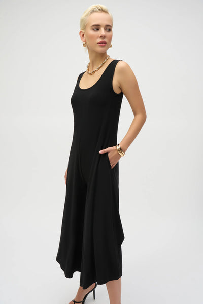 JOSEPH RIBKOFF 252056  Silky Knit Wide-Leg Sleeveless Jumpsuit