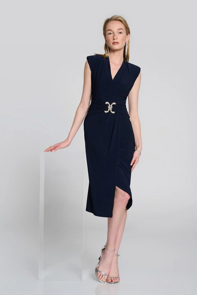 Joseph Ribkoff 242711 Silky Knit Sleeveless Wrap Dress