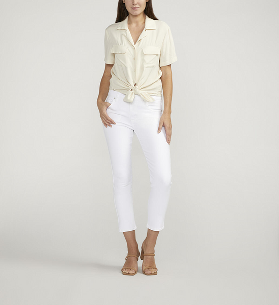 Jag J2943 Cassie Mid Rise Cropped Pants in two colours