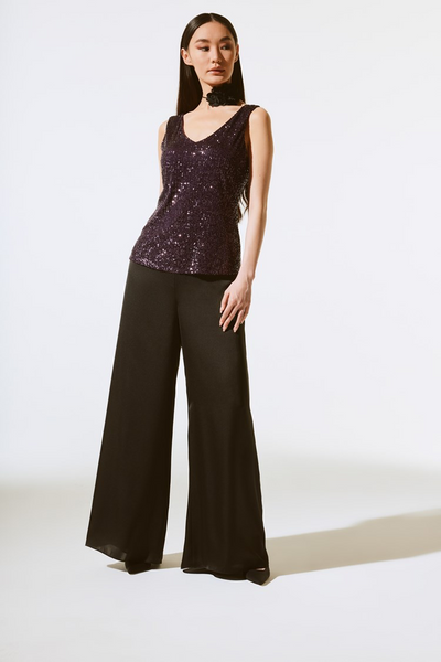 Joseph Ribkoff 243789 Sequined Sleeveless Fitted Top in 3 colours
