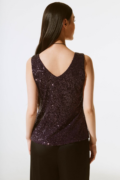 Joseph Ribkoff 243789 Sequined Sleeveless Fitted Top in 3 colours