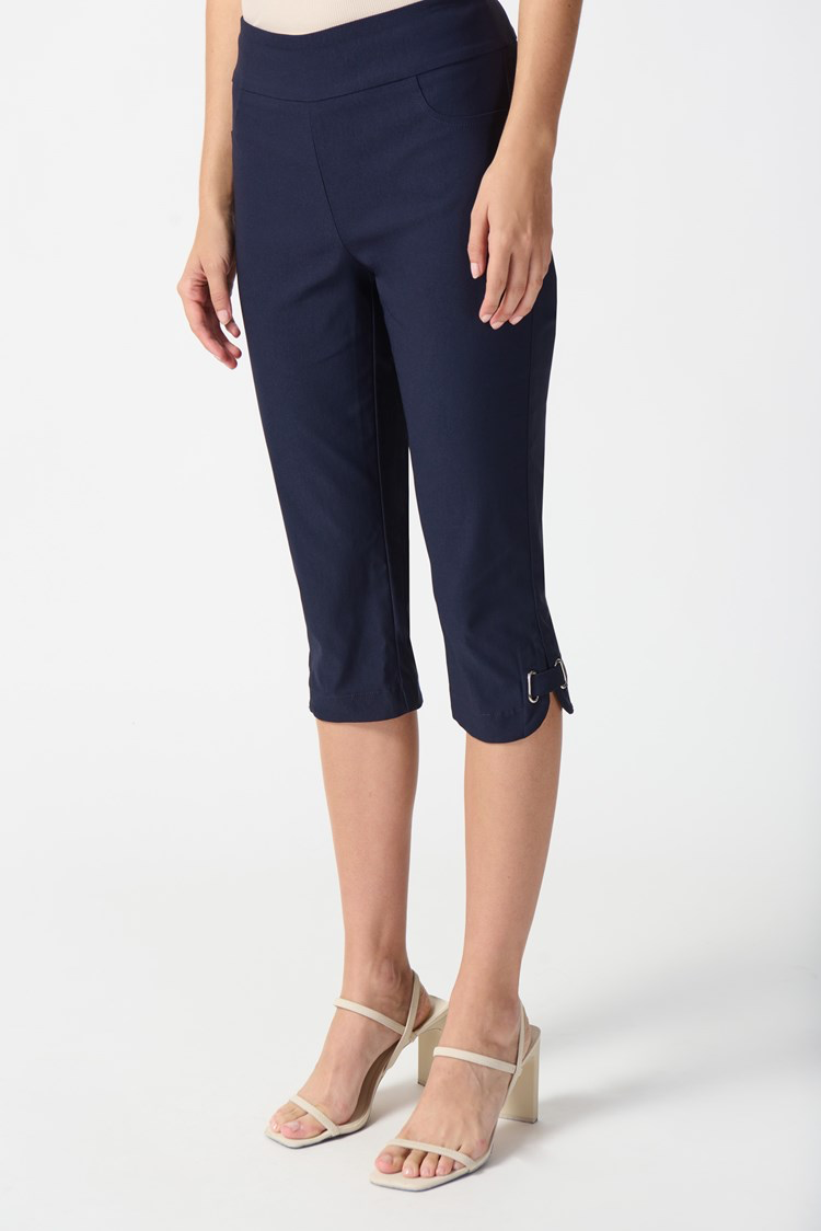 Joseph Ribkoff 242051 Millennium Capri Pull-On Pants in Midnight and moonstone