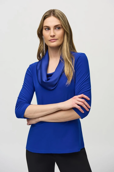 Joseph Ribkoff 244106 Silky Knit And Satin Fitted Top in three colours