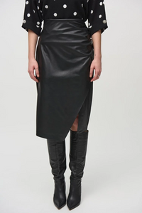 Joseph Ribkoff 244115 Leatherette Pull-On Pencil Skirt