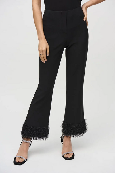 Joseph Ribkoff 244193 Silky Knit and Novelty Flared Pants