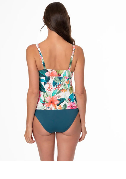 JANTZEN JZ26124T AMBER V-NECK TANKINI- HAWAIIAN SUNRISE