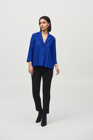 Joseph Ribkoff Lux Twill Pleated Trapeze Jacket