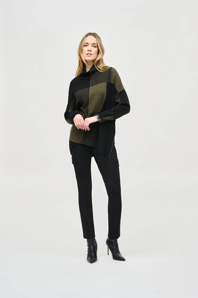 Joseph Ribkoff 243944 Color-Block Jacquard Knit Pullover in two colours