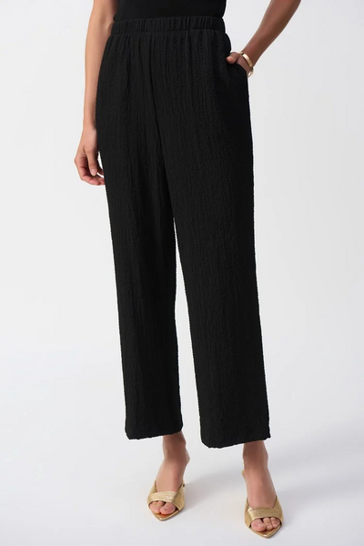 Joseph Ribkoff 251227 Seersucker Wide Leg Pull-On Pants