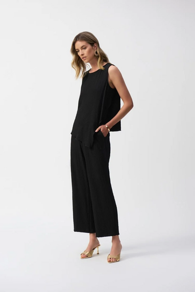 Joseph Ribkoff 251227 Seersucker Wide Leg Pull-On Pants