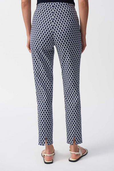 Joseph Ribkoff 251099 Jacquard Geometric Print Slim Fit Pants