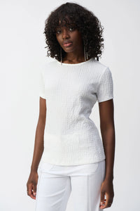 JOSEPH RIBKOFF 251167 PUCKER TOP in Black or Vanilla
