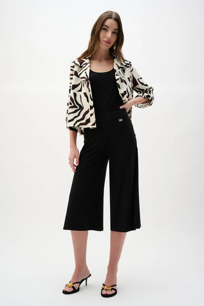 JOSEPH RIBKOFF 262008 Silky knit wide leg culotte pants