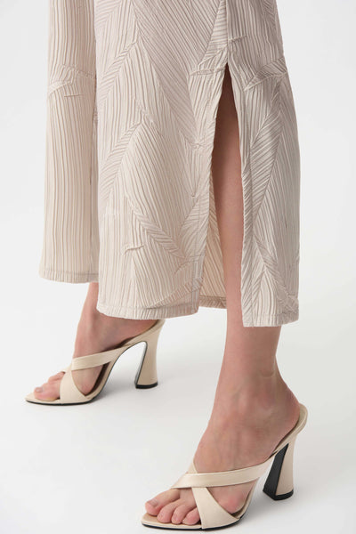 JOSEPH RIBKOFF 261161 Pleated Satin Pull-On Culotte Pants