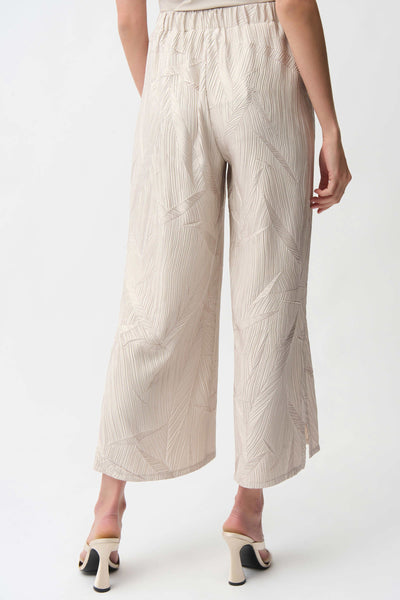 JOSEPH RIBKOFF 261161 Pleated Satin Pull-On Culotte Pants