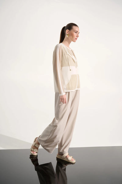 JOSEPH RIBKOFF 262613 SOFT KNIT STRAIGHT HOODED ZIP JACKET