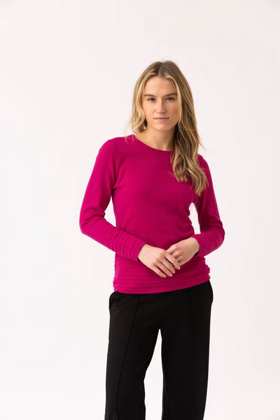 MARBLE 6377 Super soft 100% cotton round neck fitted sweater 2 COLOURS