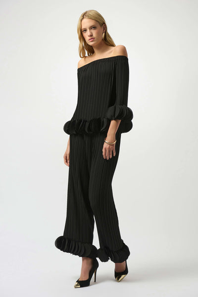 Joseph Ribkoff 253939 Georgette Off Shoulder Pleated Top