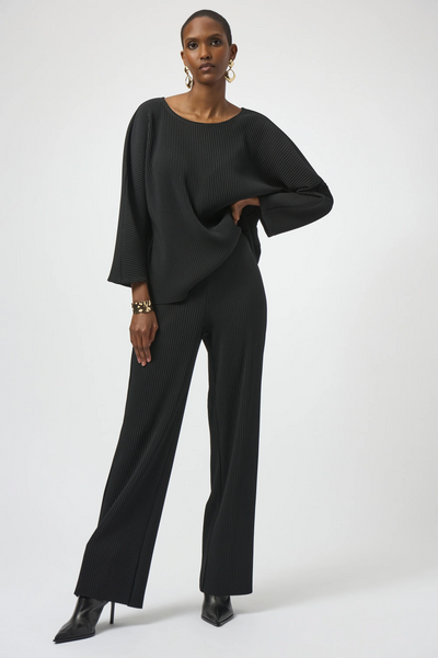 Joseph Ribkoff 254006 Pleated Scuba Crepe Wide-Leg Pants