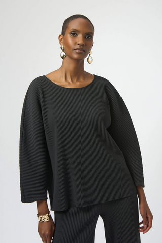 Joseph Ribkoff 254210 Pleated Scuba Crepe Boxy Top