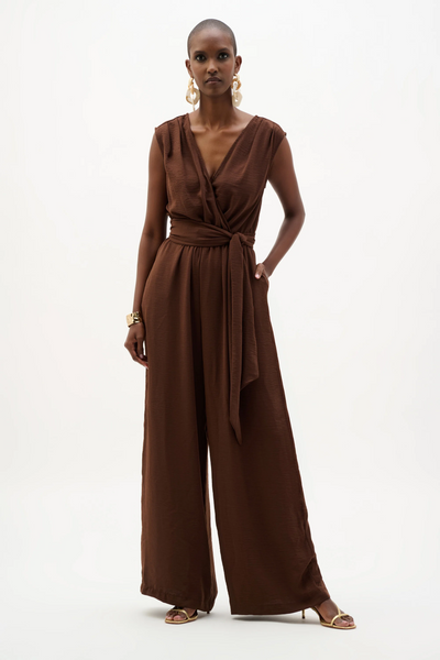 Joseph Ribkoff 262104 Woven Gauze Wide Leg Pull-On Jumpsuit