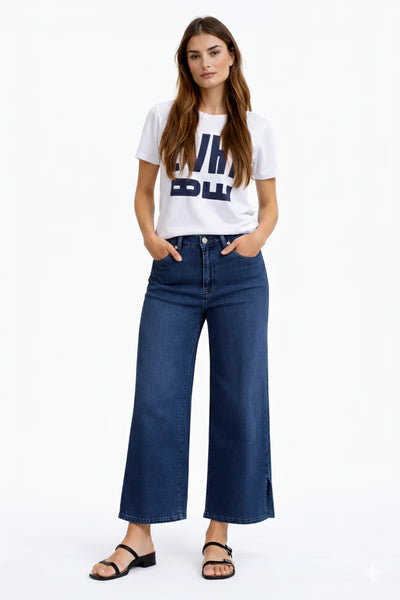 CARRELI PR-23 MID STONE WASH PREMIUM DENIM GAUCHO LEG