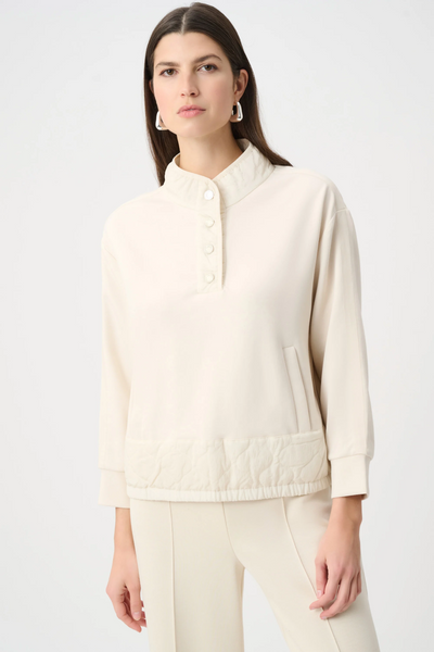 Joseph Ribkoff 263625 Scuba Jersey Funnel-Neck Jacket